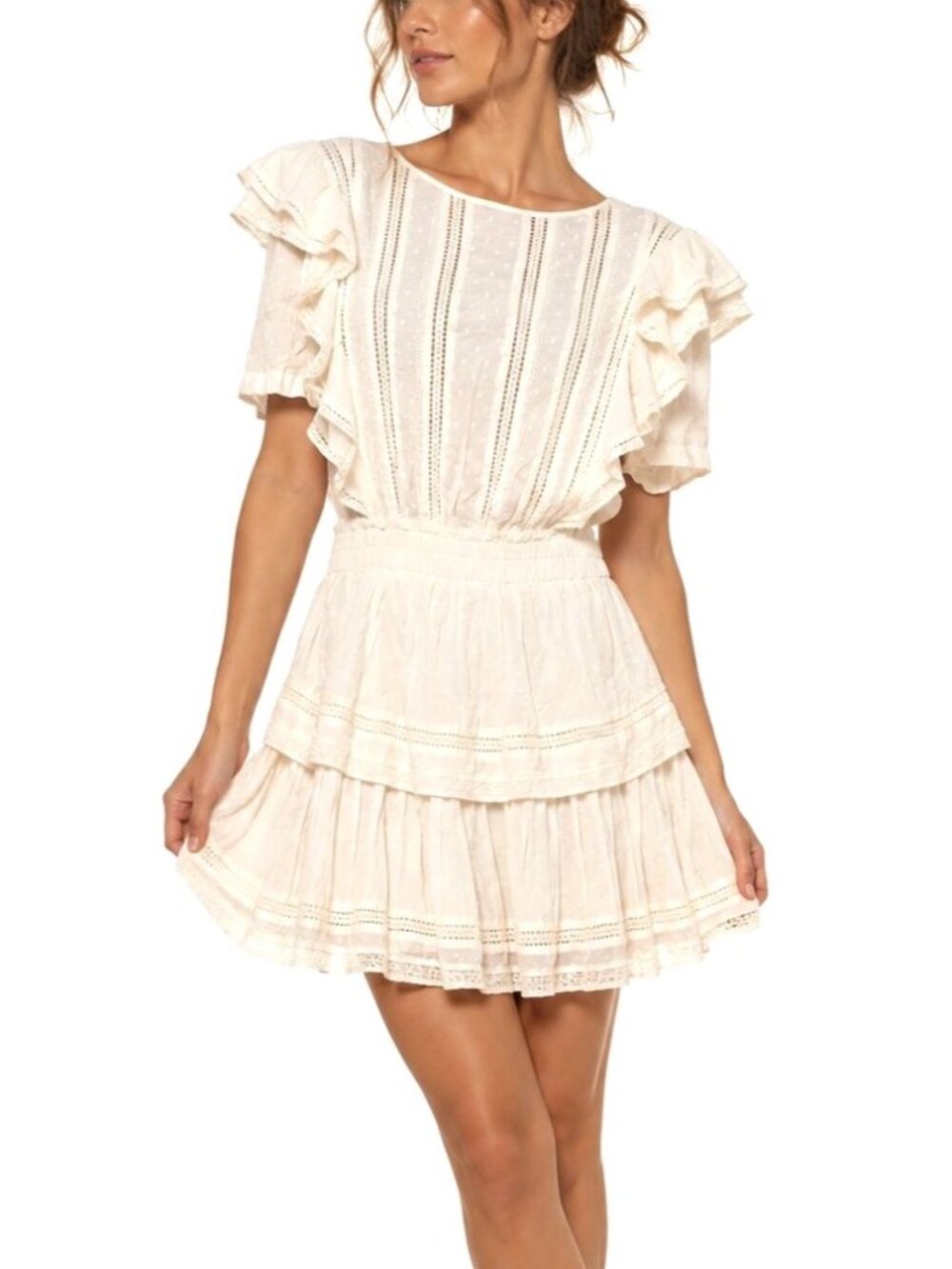 LoveShackFancy Natasha Heritage Mini Dress Cotton Lace Romantic